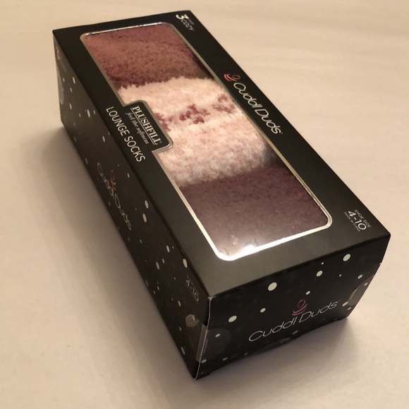 CUDDL DUDS: 3 Plushfill Crew Lounge Socks - Picture 9 of 10